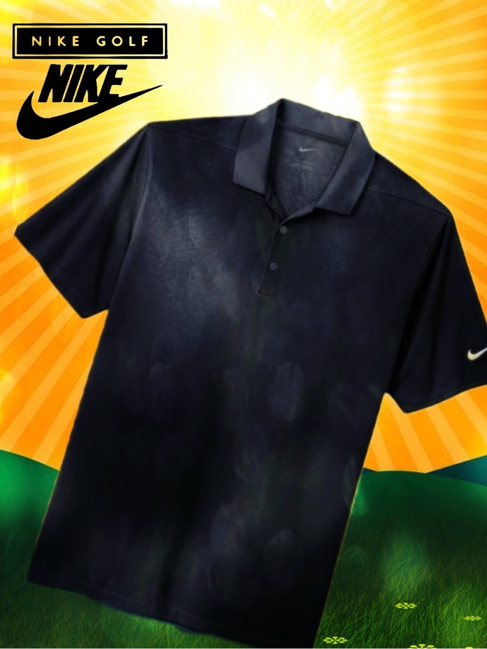 Nike Golf Men's Dri Fit High Performance Classic Black Polo